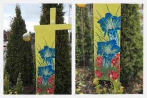 Grabkreuz "Enzian"