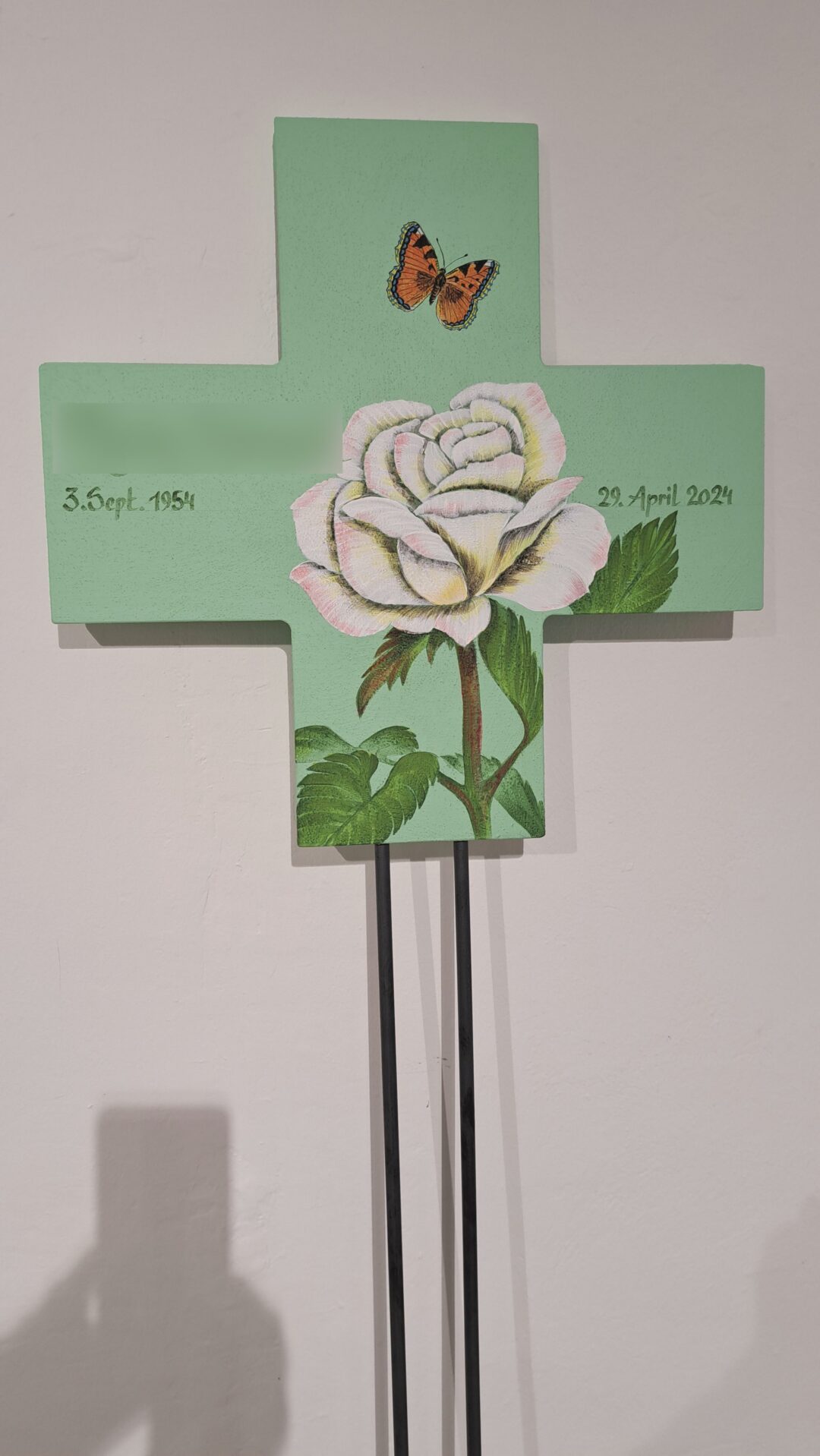Übergangskreuz Weiße Rose